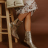 Caty Metallic Leather Booties Image - 1