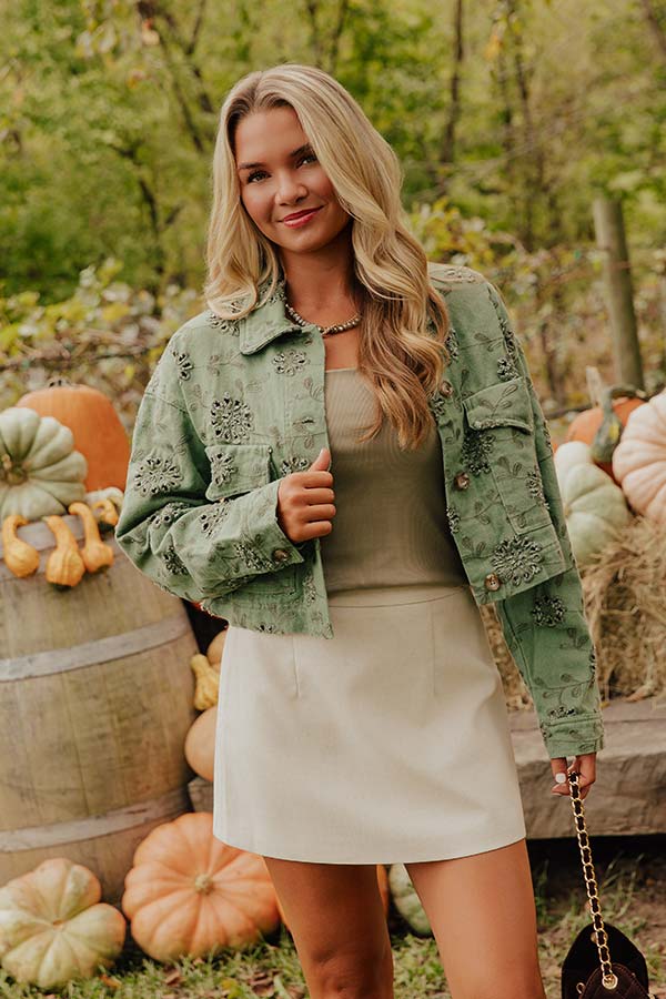 Soho Views Floral Eyelet Jacket