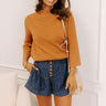 Simply Chic Sweater Top in Camel Image 1