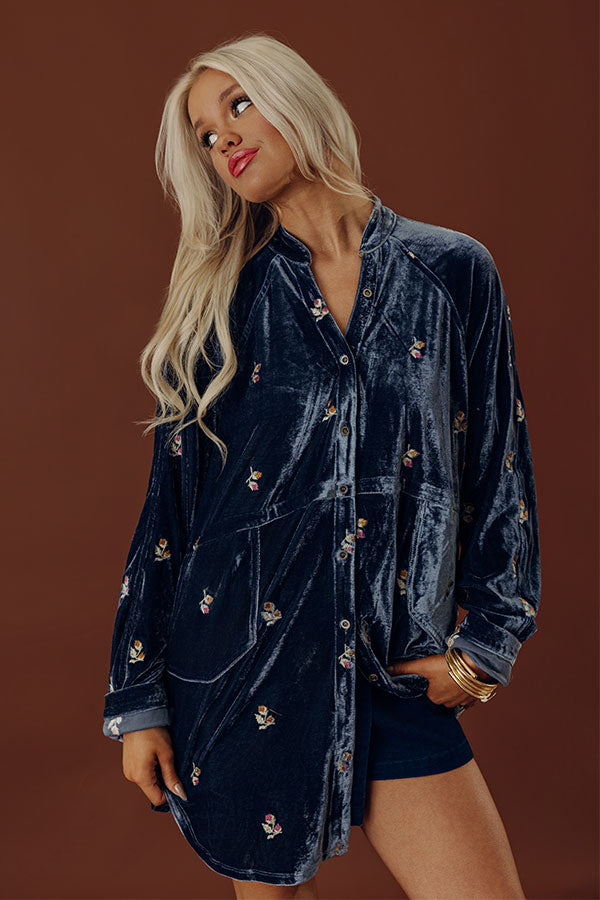 Countryside Chic Embroidered Button Up Top Image - 2