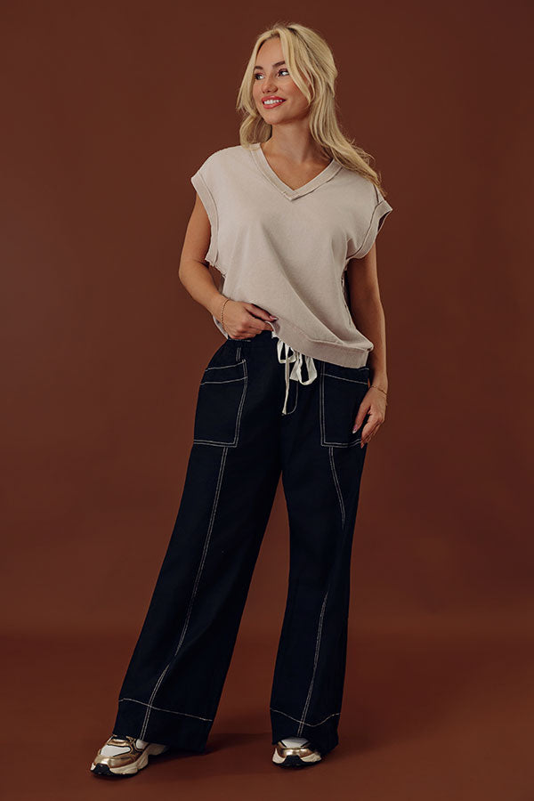 The Brynlee High Waist Wide Leg Pants in Black Image - 2