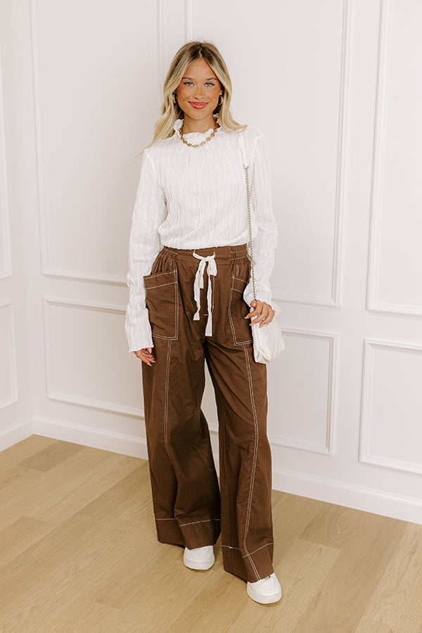 Cappuccino Sippin Knit Top in White Image 5