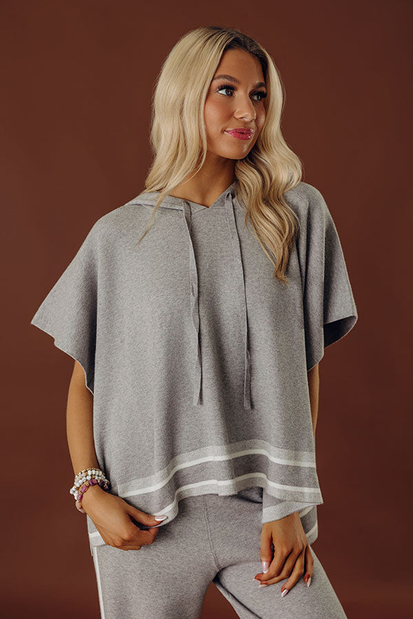 Connecting Flight Sweater Top in Grey