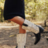 The Daisy Faux Leather Cowboy Boot in Black Image - 1
