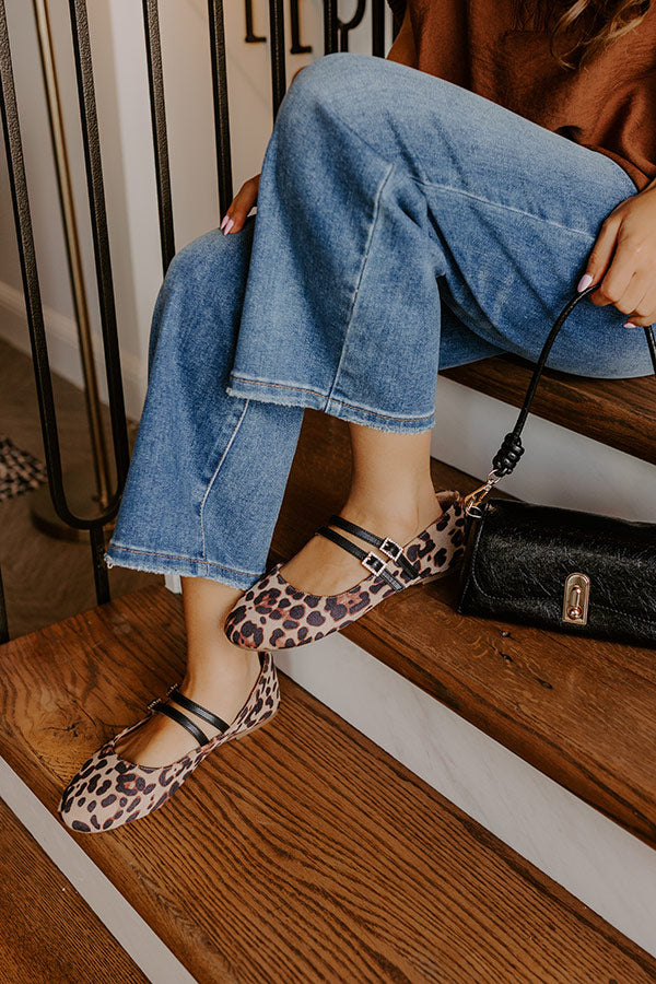 Own It Faux Suede Leopard Flats Image 1