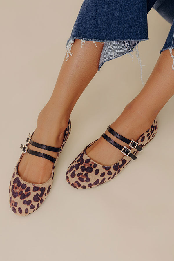Own It Faux Suede Leopard Flats