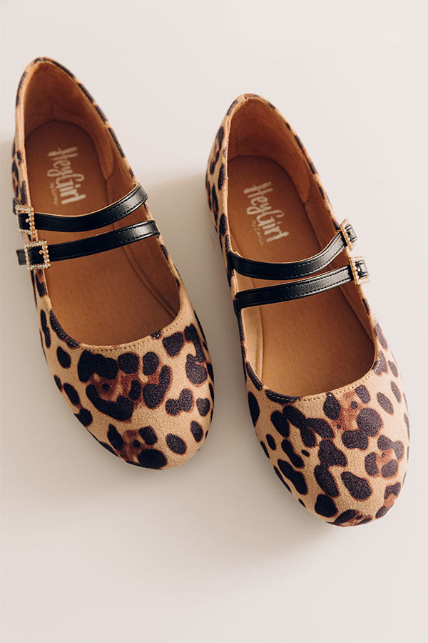 Own It Faux Suede Leopard Flats Image - 4