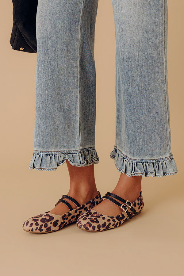 Own It Faux Suede Leopard Flats