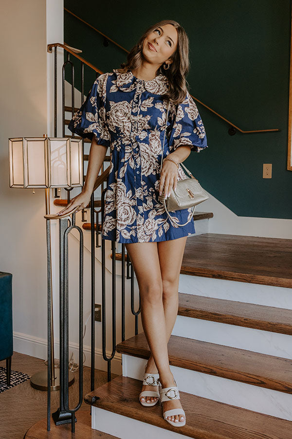 Rosewood Reverie Button Down Mini Dress