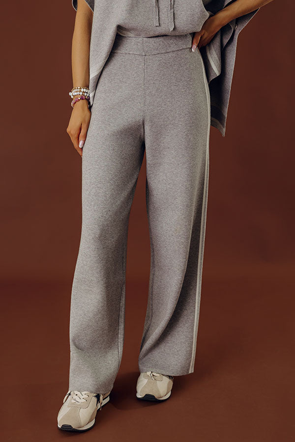 Connecting Flight High Waist Wide Leg Pants in Grey Image - 2