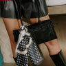 Uptown Charm Faux Suede Purse in Black Image - 1