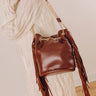 Chic Moment Faux Leather Fringe Purse in Chestnut Image - 1