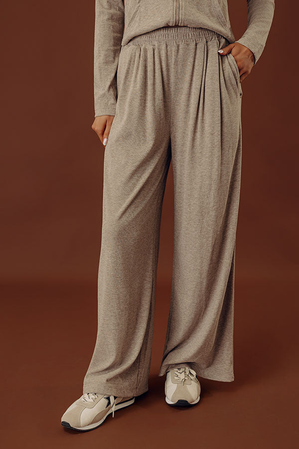Soft Focus High Waist Wide Leg Pants in Mocha Image - 2