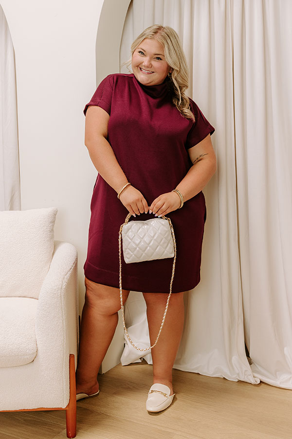 City Sleek Mini Dress in Windsor Wine Curves XL / windsor-wine City Sleek Mini Dress in Windsor Wine Curves XL / windsor-wine
