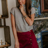 The Vineyard Affair Knit Top in Grey Image - 1