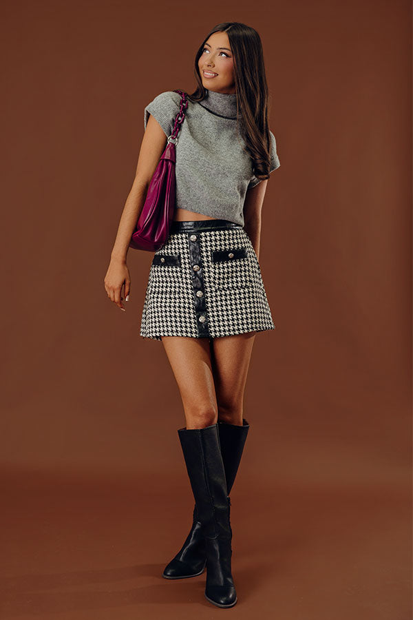 The Vineyard Affair Knit Top in Grey Image - 2