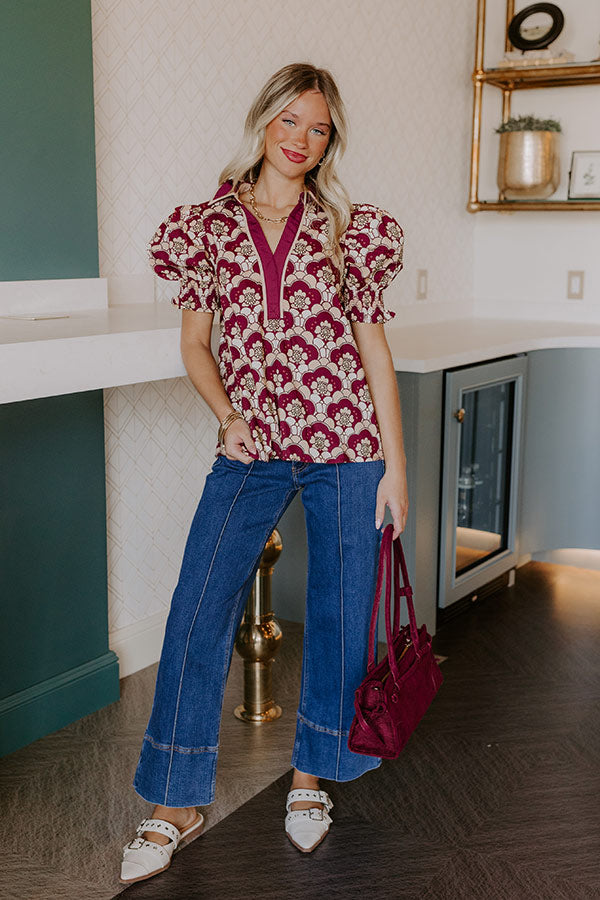 Mulled Wine Hour Floral Top Image 2