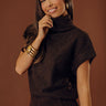 The Vineyard Affair Knit Top in Chocolate Image - 1