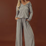 Soft Focus High Waist Wide Leg Pants in Grey Image - 1