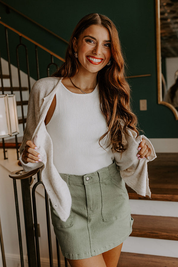 Cozy Mornings Knit Cardigan in Oatmeal Image 5