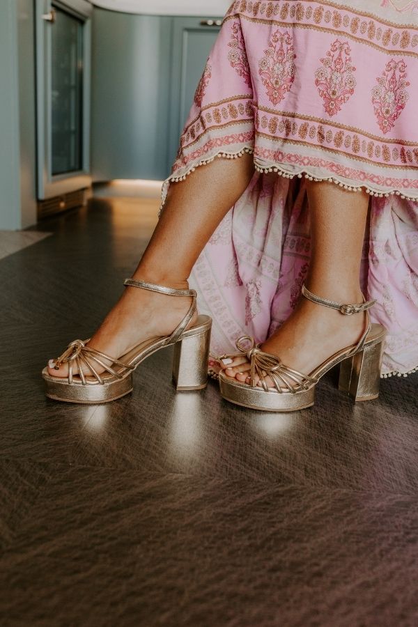 Edith Metallic Platform Heel Image 1