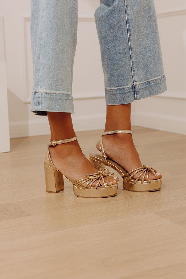 Edith Metallic Platform Heel Image - 1