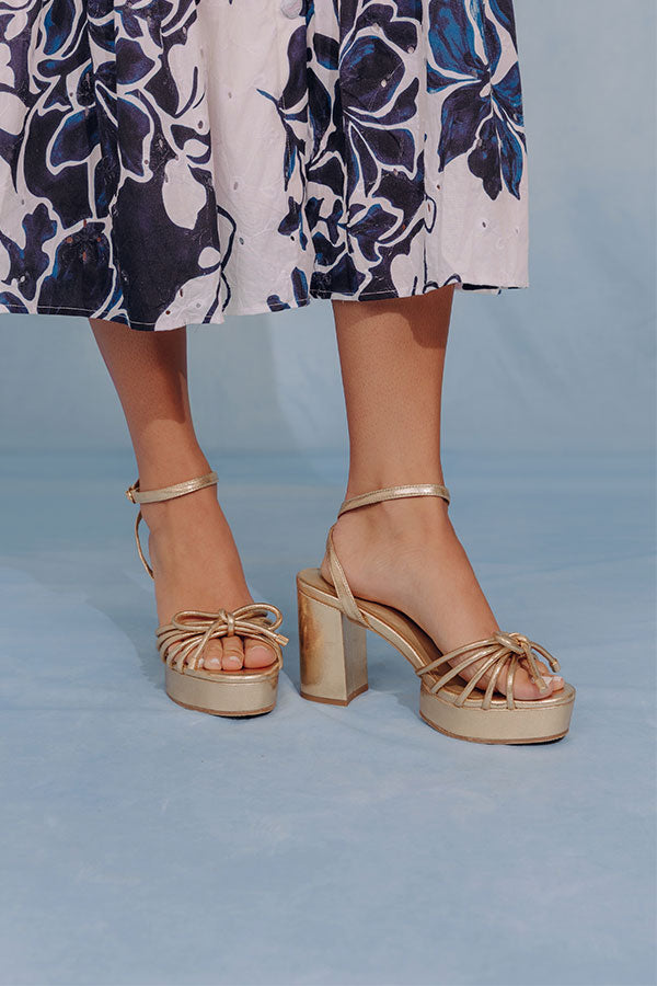 Edith Metallic Platform Heel