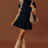 The Vineyard Affair High Waist Knit Mini Skirt in Black Image - 1
