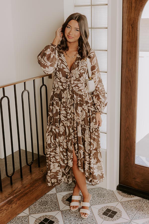 mocha midi dress Boho Muse Midi Dress in Mocha