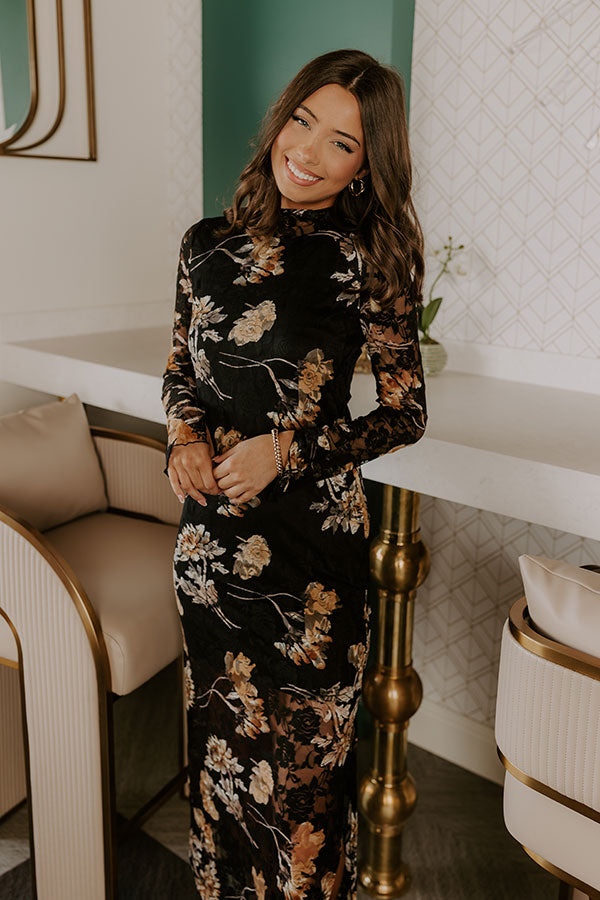 Feeling Romantic Floral Lace Maxi Dress Image 2