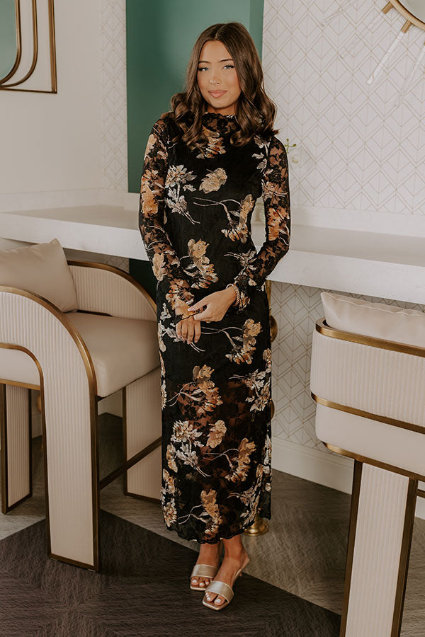 Feeling Romantic Floral Lace Maxi Dress Image 1