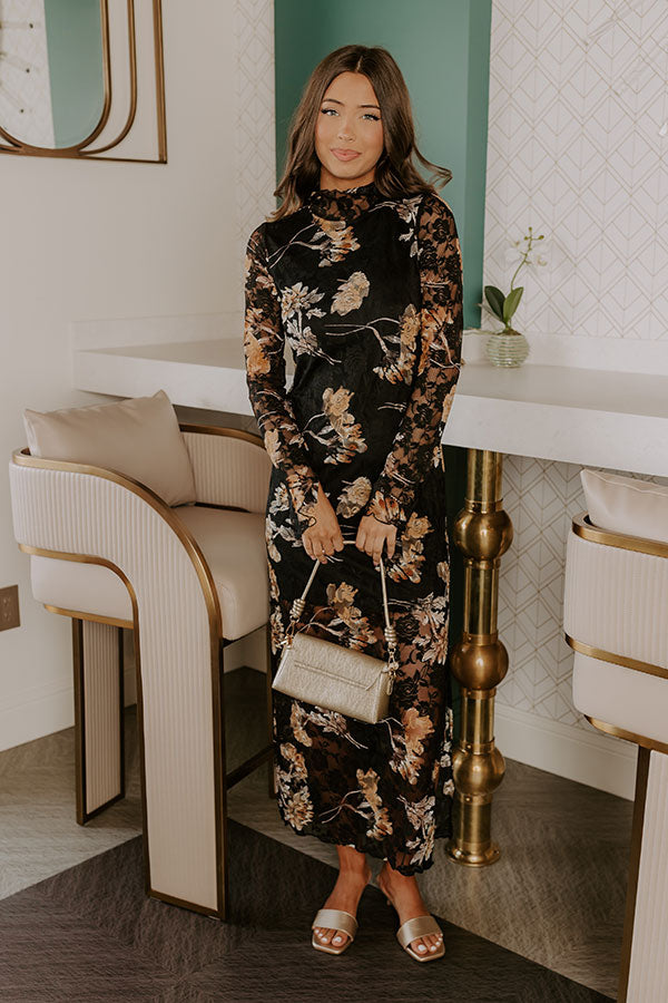 Feeling Romantic Floral Lace Maxi Dress Image 4