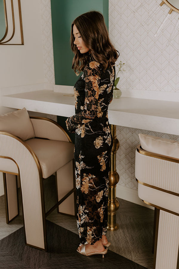 Feeling Romantic Floral Lace Maxi Dress Image 5
