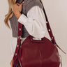 Metropolitan Muse Faux Leather Fringe Purse in Merlot Image - 1