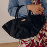 Soho Stroll Faux Suede Tote in Black Image - 1
