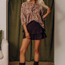 Falling Leaves Floral Corduroy Top Image - 1