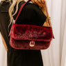 The Gloria Plush Purse in Wine Image 1
