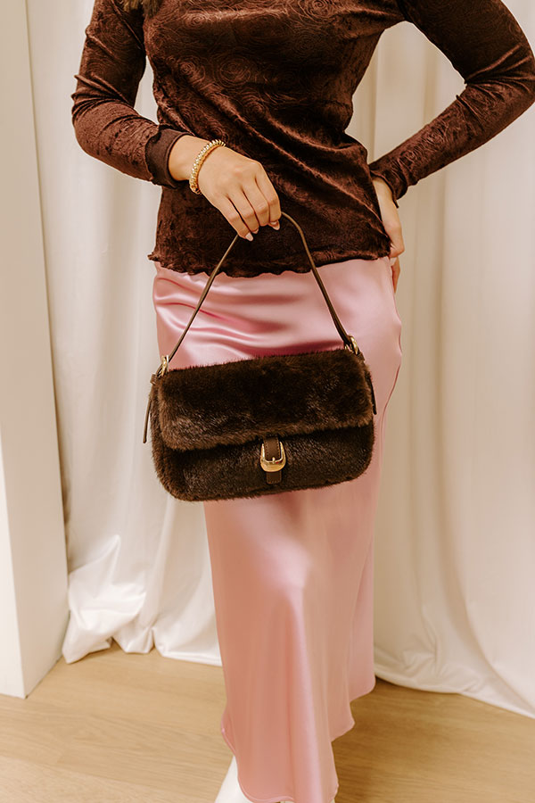 The Gloria Plush Purse in Chestnut Image 1