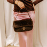 The Gloria Plush Purse in Chestnut Image 1
