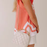 The Staci Faux Leather Quilted Crossbody in Ivory Image - 1