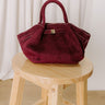 Central Park Chic Faux Suede Purse in Wine Image 3