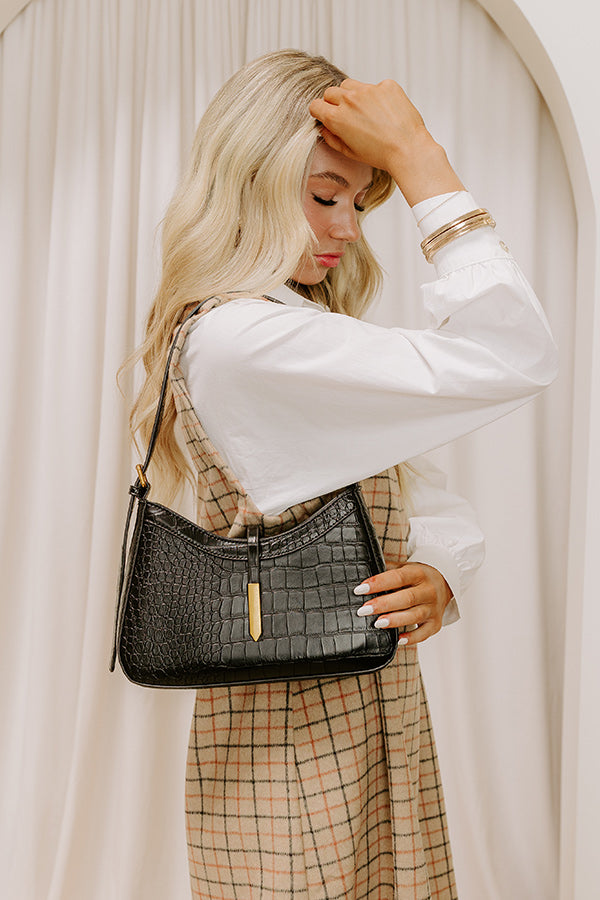 The Judith Faux Leather Purse in Black Image 2