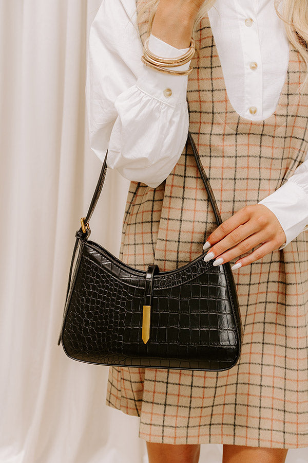 The Judith Faux Leather Purse in Black Image 5