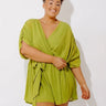 Martinis Please Chiffon Romper in Lime Curves Image - 1