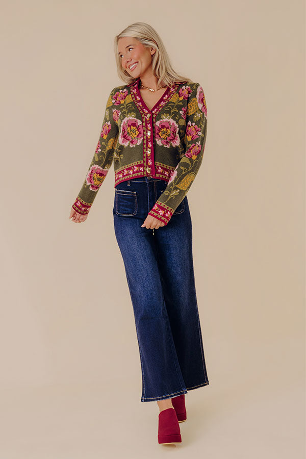 The Tracy High Waist Flares in Dark Wash Image - 2