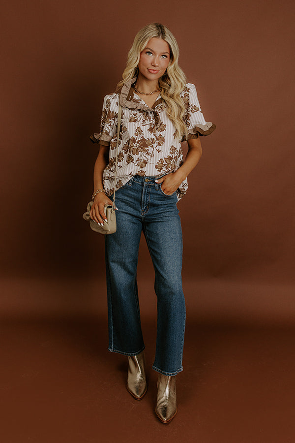 Floral Estate Stripe Top Image 3