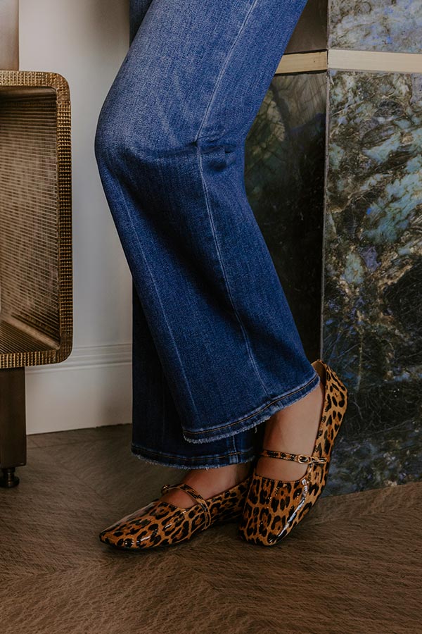 Adele Patent Leopard Flats