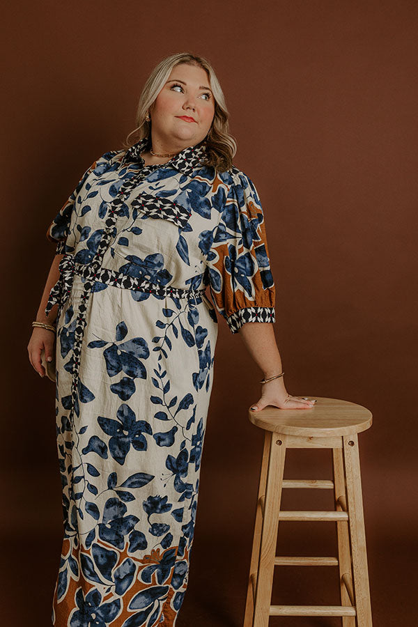 Meadow Daydream Floral Midi Dress Curves Image 2