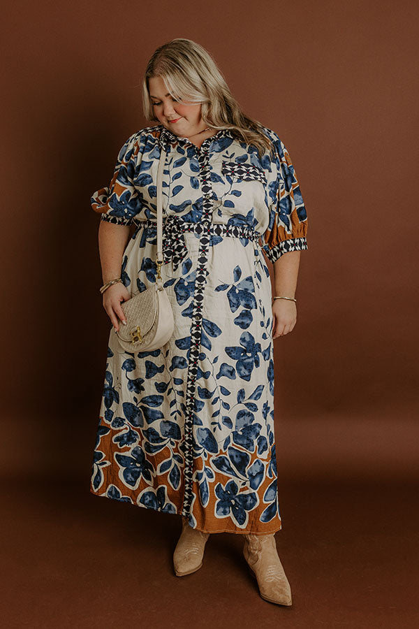 Meadow Daydream Floral Midi Dress Curves Image 3
