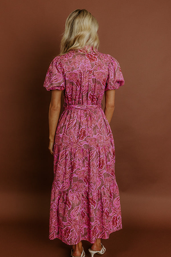 Chardonnay Charm Floral Midi Dress Image 4